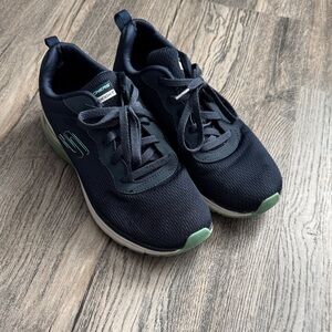 Skechers Black and Teal Sneakers